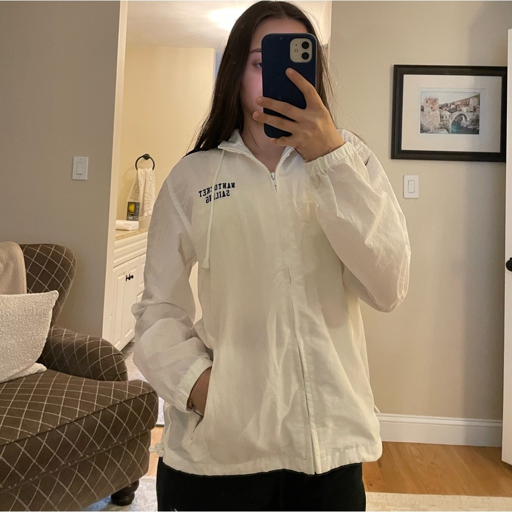 Brandy Melville white windbreaker